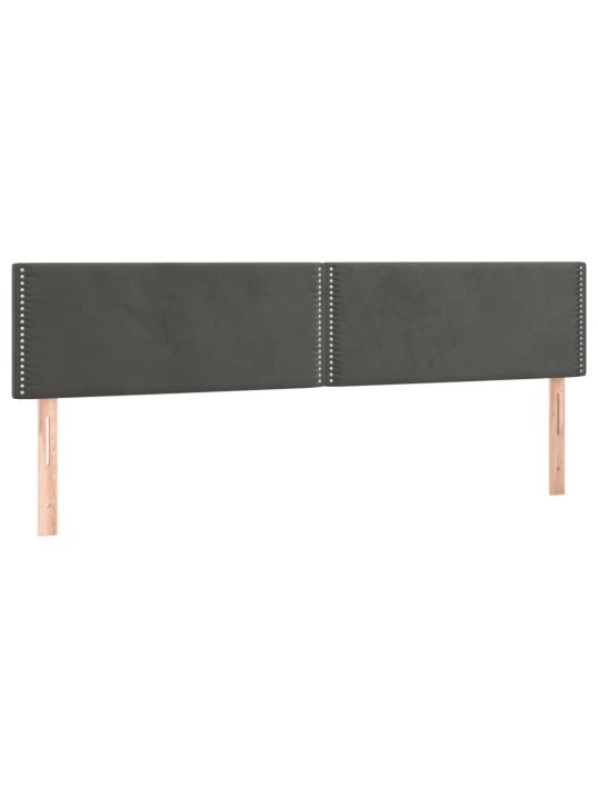Box spring postel s matrací tmavě šedá 160x200 cm samet