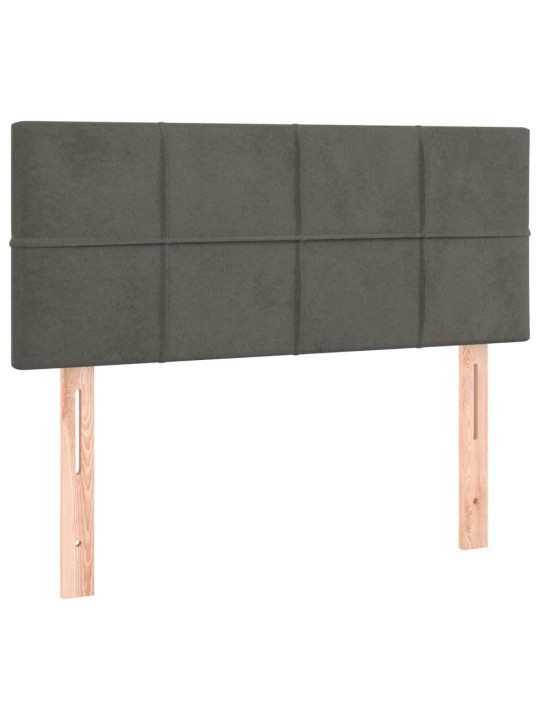 Box spring postel s matrací tmavě šedá 80 x 200 cm samet