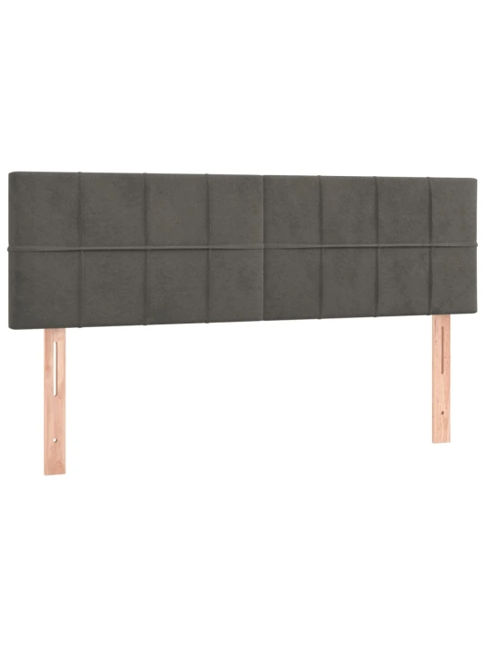 Box spring postel s matrací tmavě šedá 140x200 cm samet