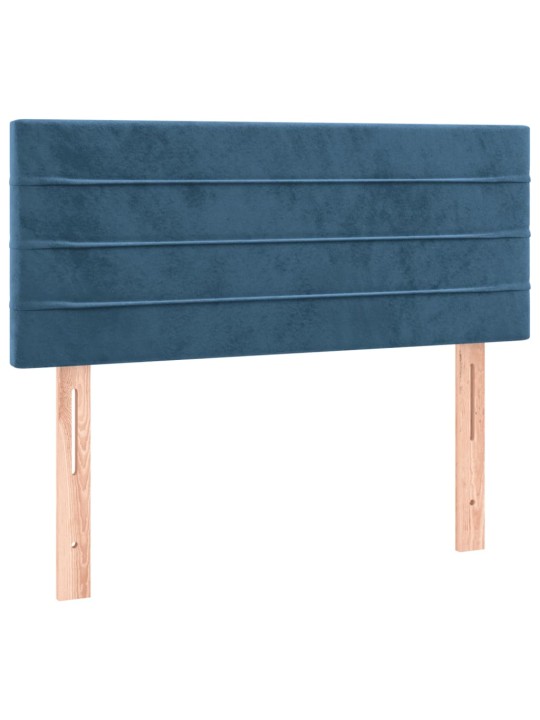 Box spring postel s matrací tmavě modrá 80 x 200 cm samet
