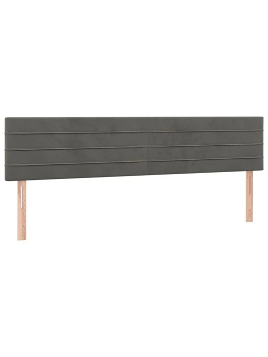 Box spring postel s matrací tmavě šedá 180x200 cm samet