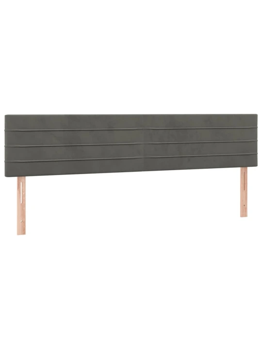 Box spring postel s matrací tmavě šedá 200x200 cm samet