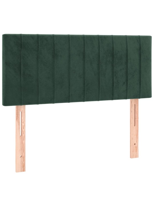Box spring postel s matrací tmavě zelená 80 x 200 cm samet