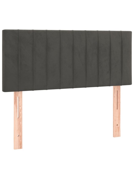 Box spring postel s matrací tmavě šedá 90x200 cm samet