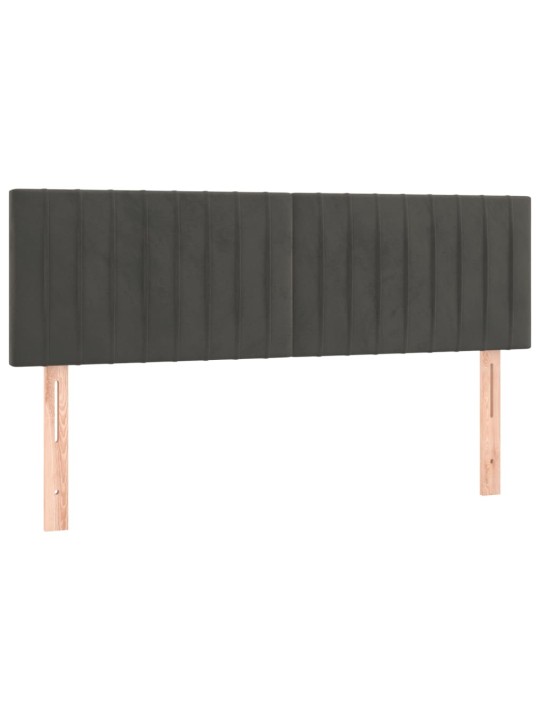 Box spring postel s matrací tmavě šedý 140 x 190 cm samet
