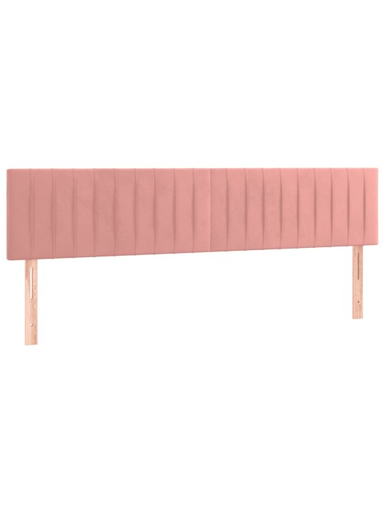 Box spring postel s matrací růžová 160x200 cm samet