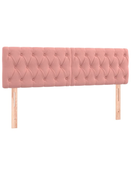 Box spring postel s matrací růžová 140x190 cm samet