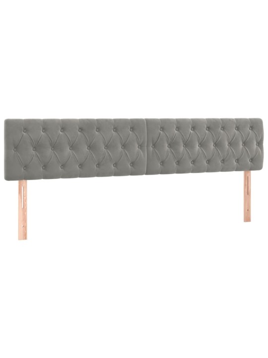 Box spring postel s matrací světle šedá 200x200 cm samet