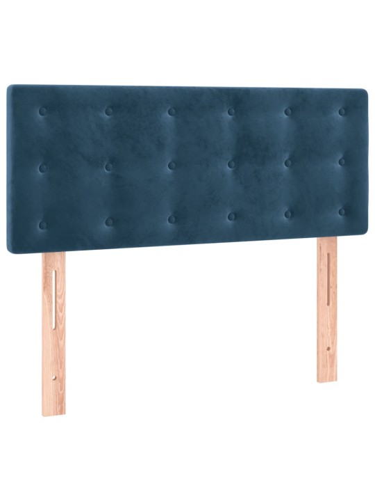 Box spring postel s matrací tmavě modrá 80 x 200 cm samet