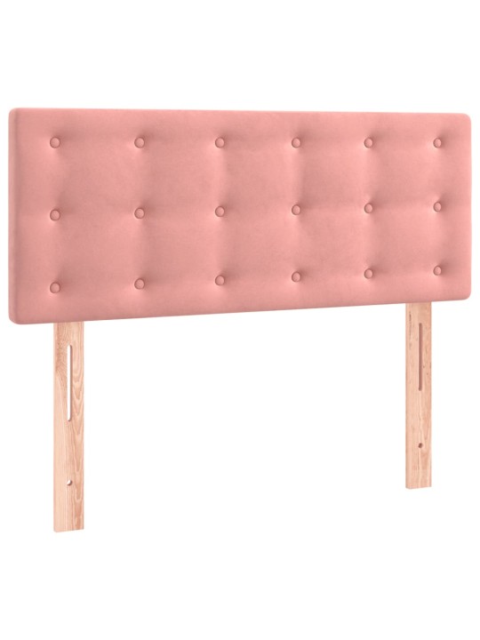 Box spring postel s matrací růžová 80 x 200 cm samet