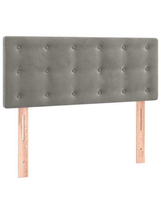 Box spring postel s matrací světle šedá 90x190 cm samet