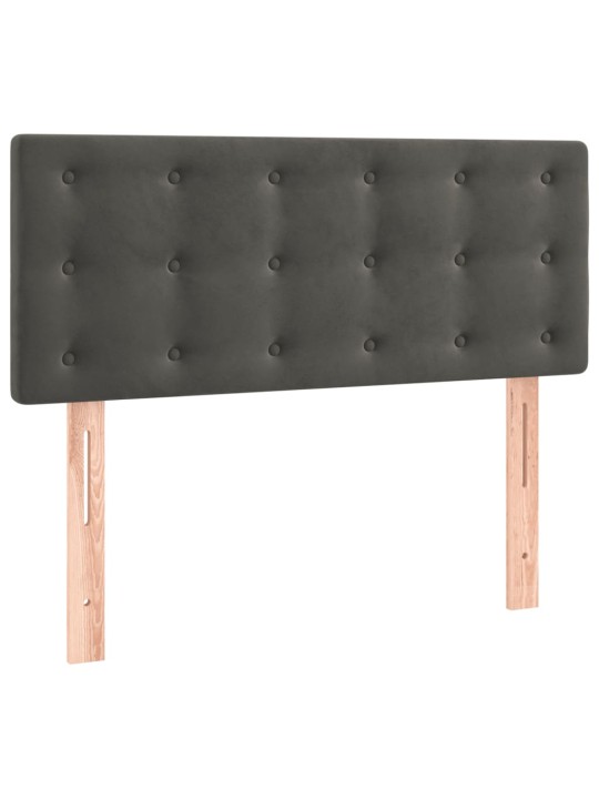 Box spring postel s matrací tmavě šedá 90x190 cm samet