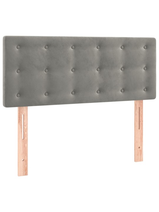 Box spring postel s matrací světle šedá 90x200 cm samet