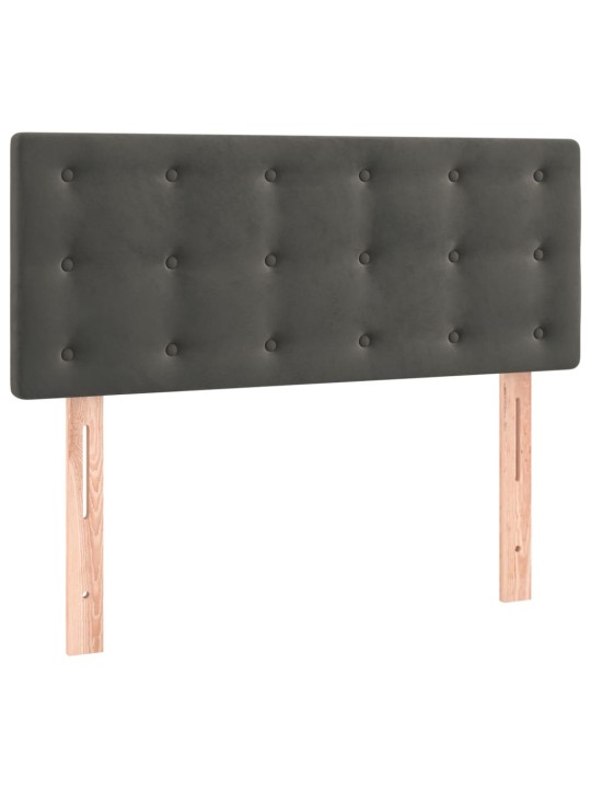 Box spring postel s matrací tmavě šedá 100x200 cm samet