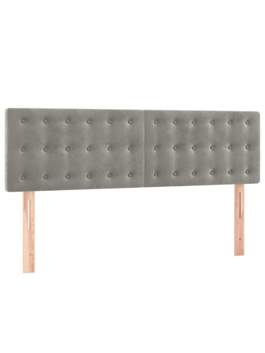 Box spring postel s matrací světle šedá 140x190 cm samet