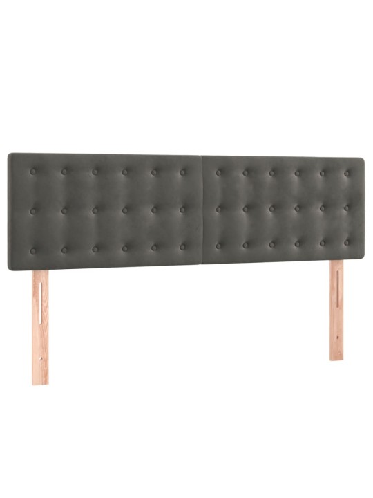 Box spring postel s matrací tmavě šedý 140 x 190 cm samet