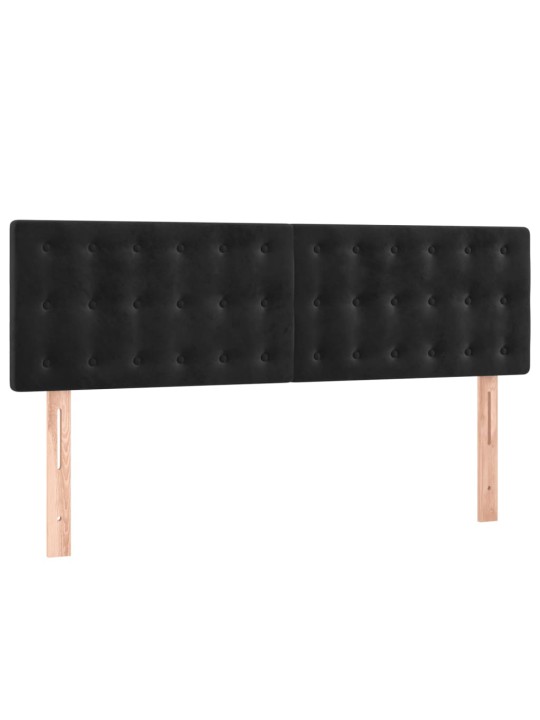 Box spring postel s matrací černá 140 x 190 cm samet