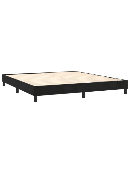 Box spring postel s matrací černá 160x200 cm samet