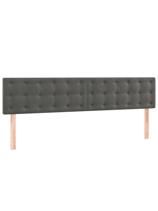 Box spring postel s matrací tmavě šedá 180x200 cm samet