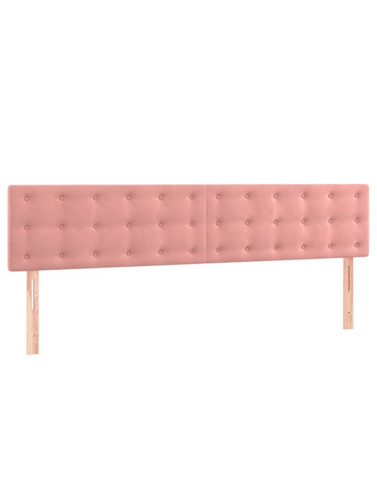 Box spring postel s matrací růžová 180x200 cm samet