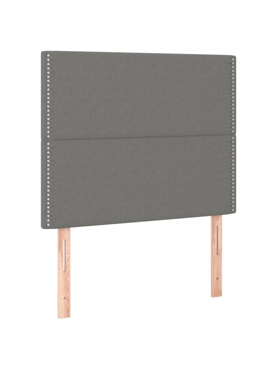 Box spring postel s matrací tmavě šedá 90x200 cm textil