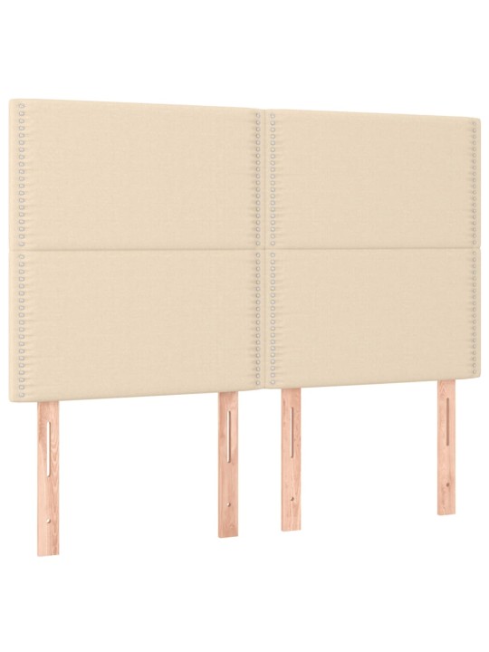 Box spring postel s matrací krémová 140x190 cm textil