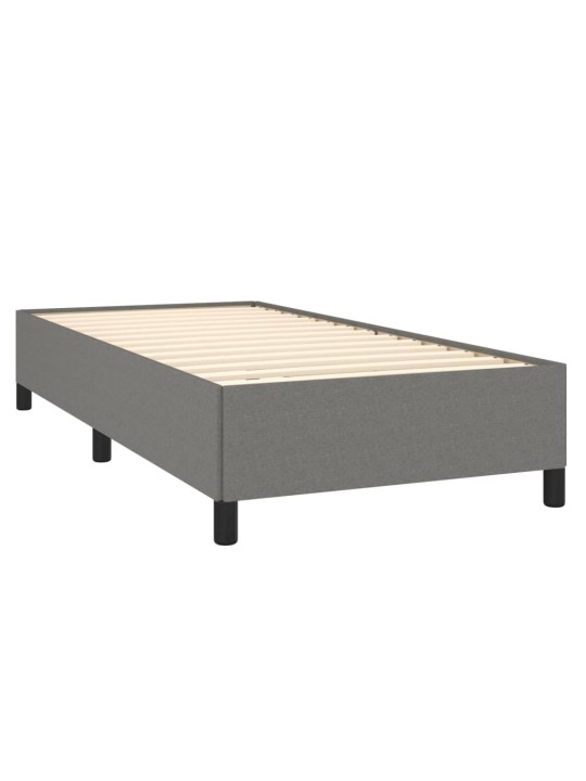 Box spring postel s matrací tmavě šedá 90x200 cm textil