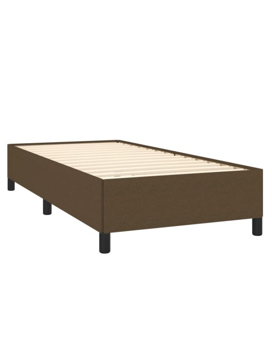 Box spring postel s matrací tmavě hnědá 90x200 cm textil
