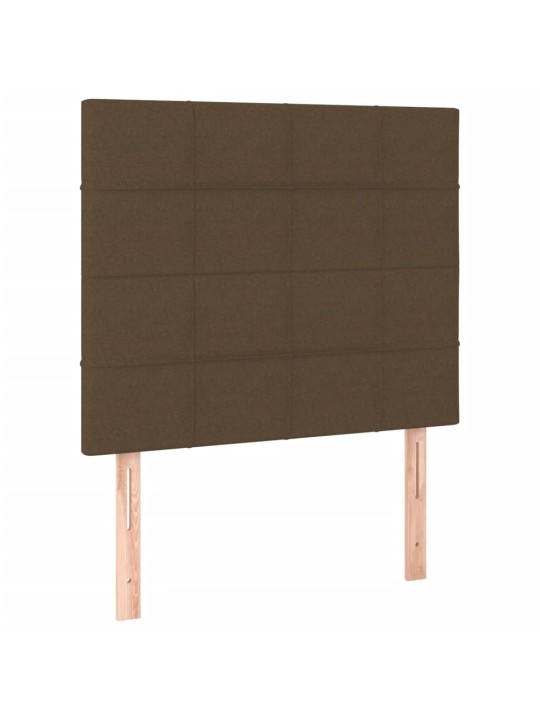 Box spring postel s matrací tmavě hnědá 90x200 cm textil
