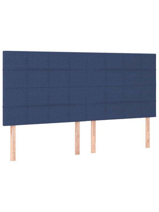 Box spring postel s matrací modrá 160x200 cm textil