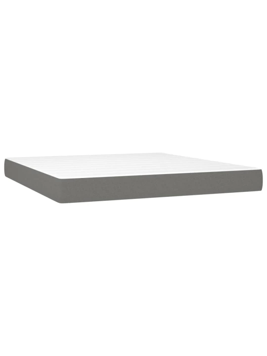 Box spring postel s matrací tmavě šedá 180x200 cm textil