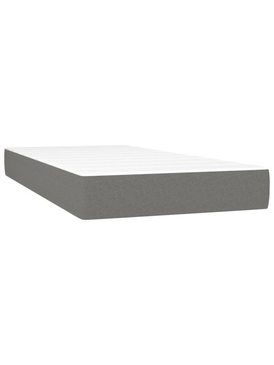 Box spring postel s matrací tmavě šedá 90x200 cm textil