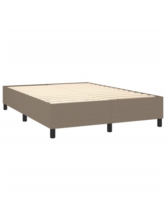 Box spring postel s matrací taupe 140x190 cm textil