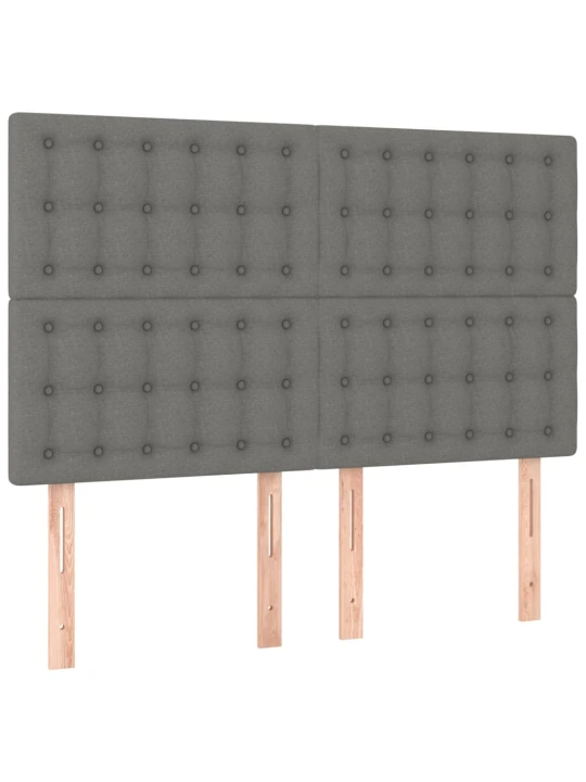 Box spring postel s matrací tmavě šedá 140x200 cm textil