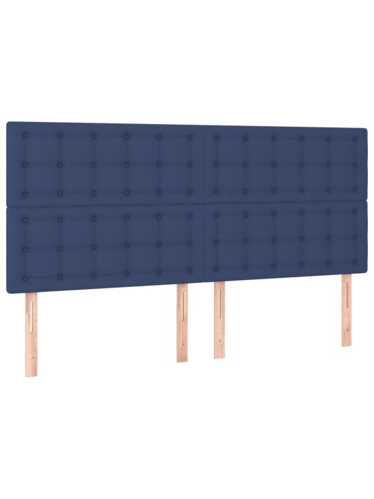 Box spring postel s matrací modrá 160x200 cm textil