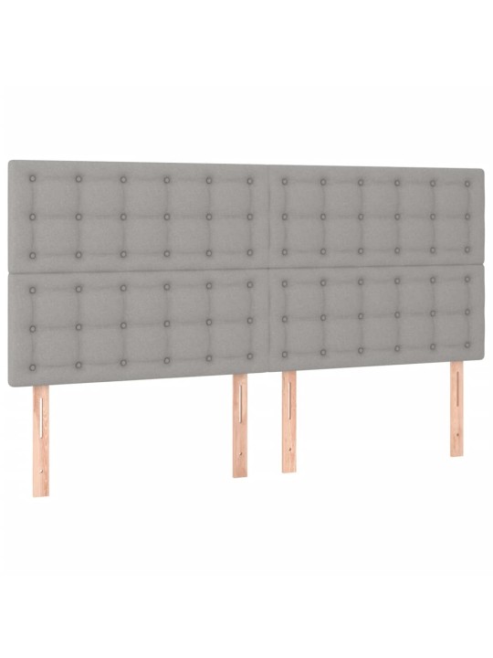Box spring postel s matrací světle šedá 180 x 200 cm textil