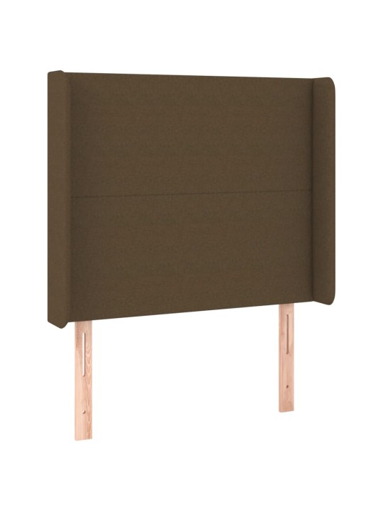 Box spring postel s matrací tmavě hnědá 80x200 cm textil