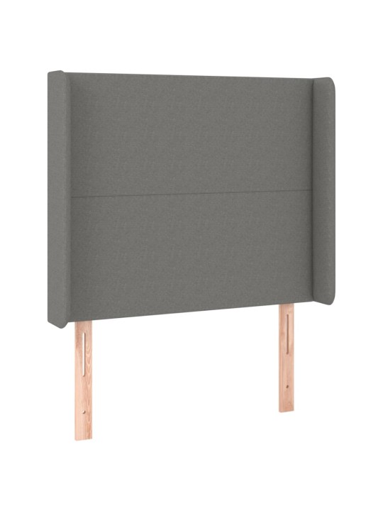 Box spring postel s matrací tmavě šedá 90x200 cm textil
