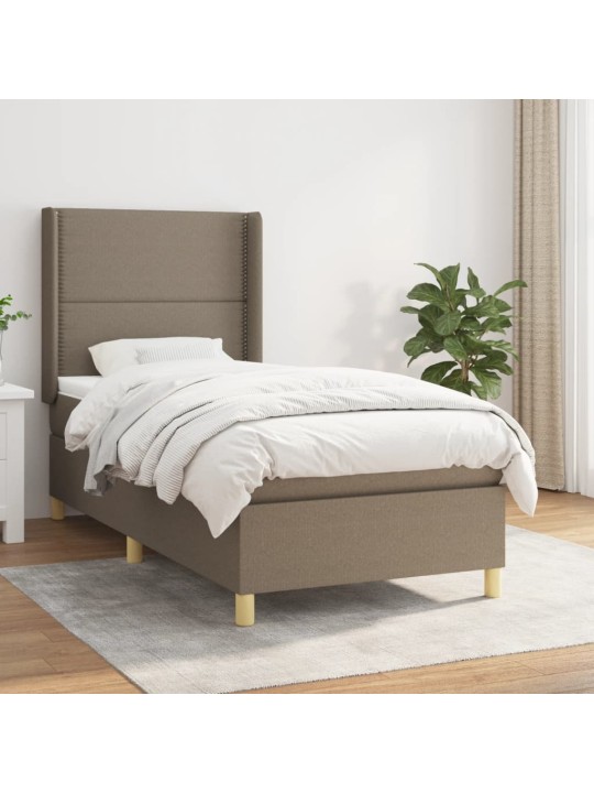 Box spring postel s matrací taupe 90x190 cm textil
