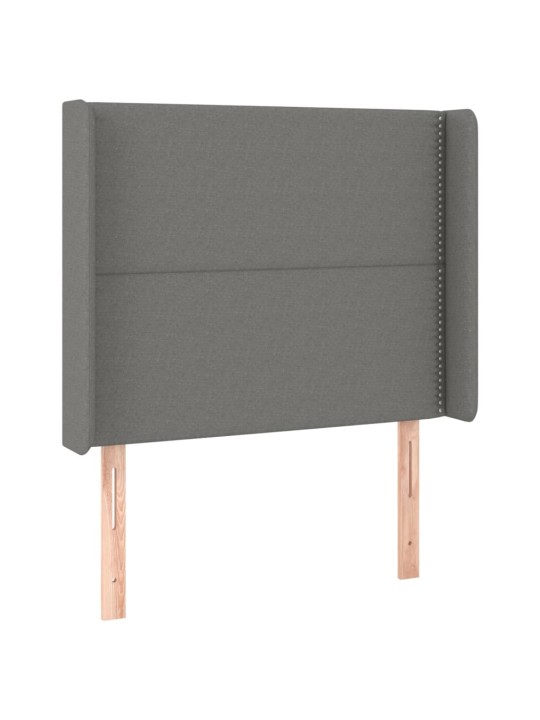 Box spring postel s matrací tmavě šedá 90x200 cm textil