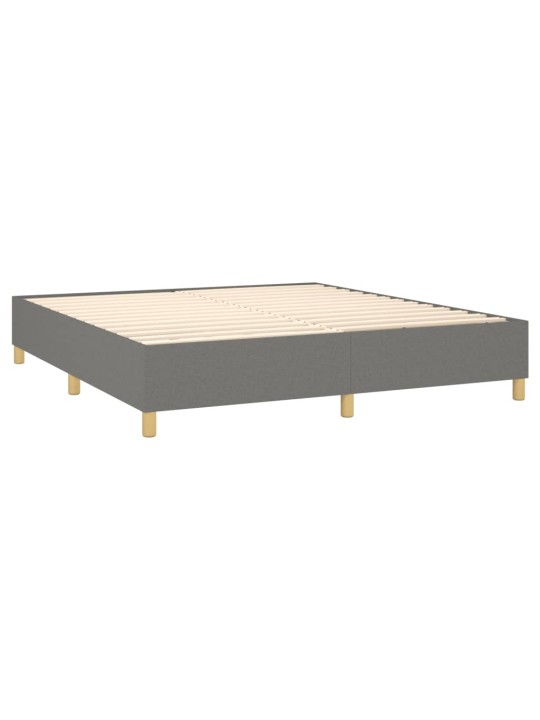 Box spring postel s matrací tmavě šedá 160x200 cm textil