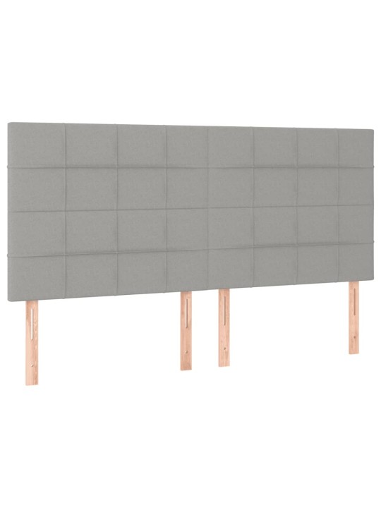 Box spring postel s matrací světle šedá 180 x 200 cm textil