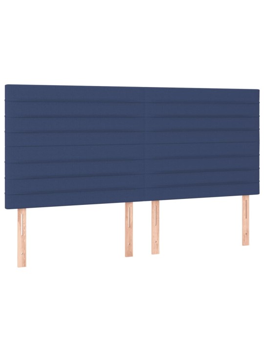 Box spring postel s matrací modrá 180x200 cm textil