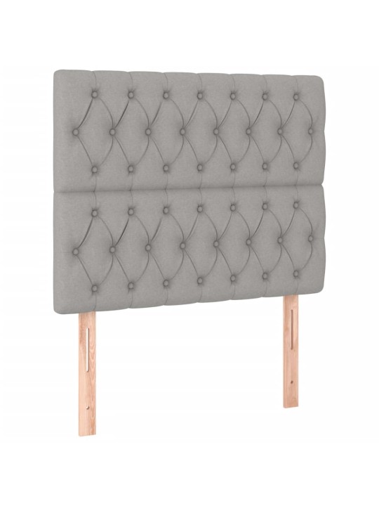 Box spring postel s matrací světle šedá 90x190 cm textil
