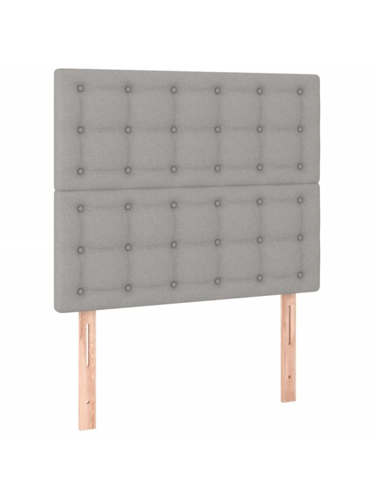 Box spring postel s matrací světle šedá 80 x 200 cm textil