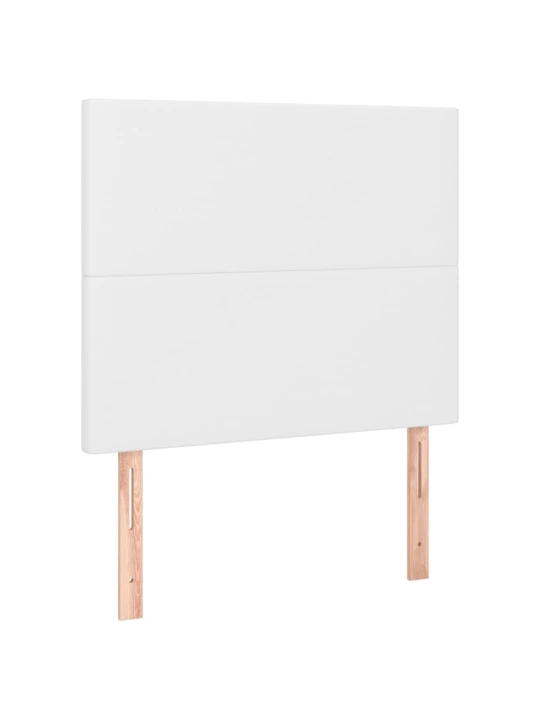 Box spring postel s matrací bílá 90x190 cm umělá kůže