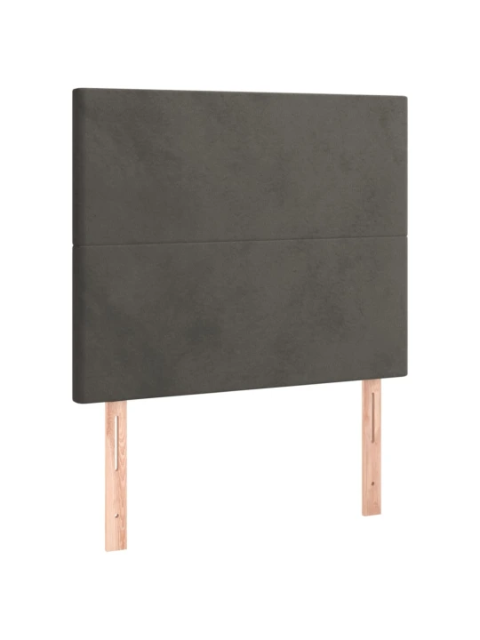 Box spring postel s matrací tmavě šedá 90x200 cm samet