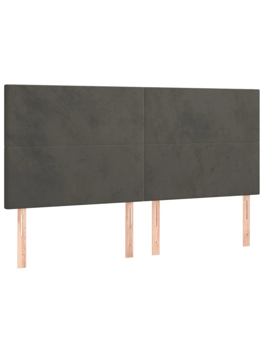Box spring postel s matrací tmavě šedá 160x200 cm samet