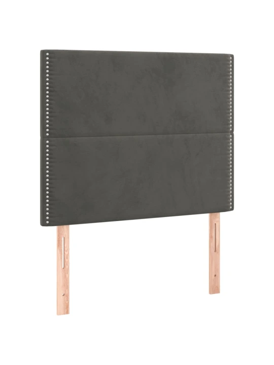 Box spring postel s matrací tmavě šedá 100x200 cm samet