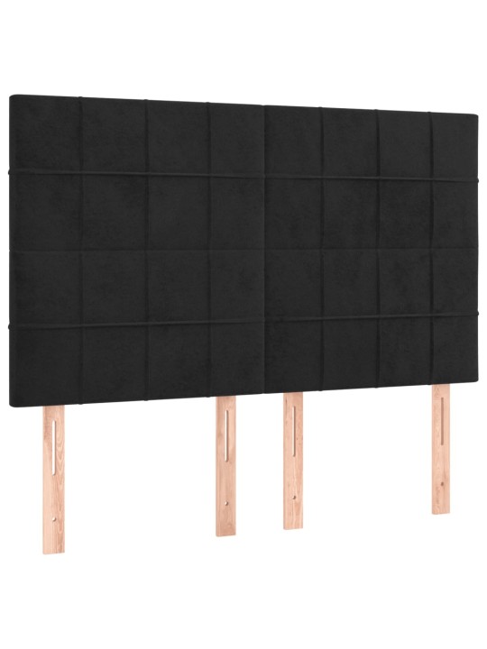 Box spring postel s matrací černá 140 x 190 cm samet